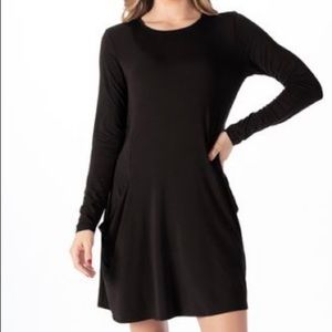 NWT BetaBrand Travel Sweatshirt Dress  Black SZ M